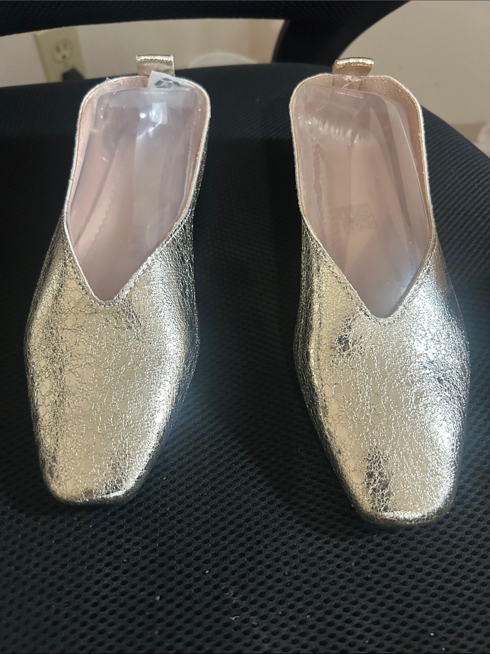 Gold Womens Slip-On Flats